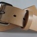 Natural 1.5" Leather Belt - Nickel Roller Buckle