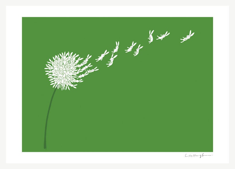 Escape from the (dande)lion - Art Print