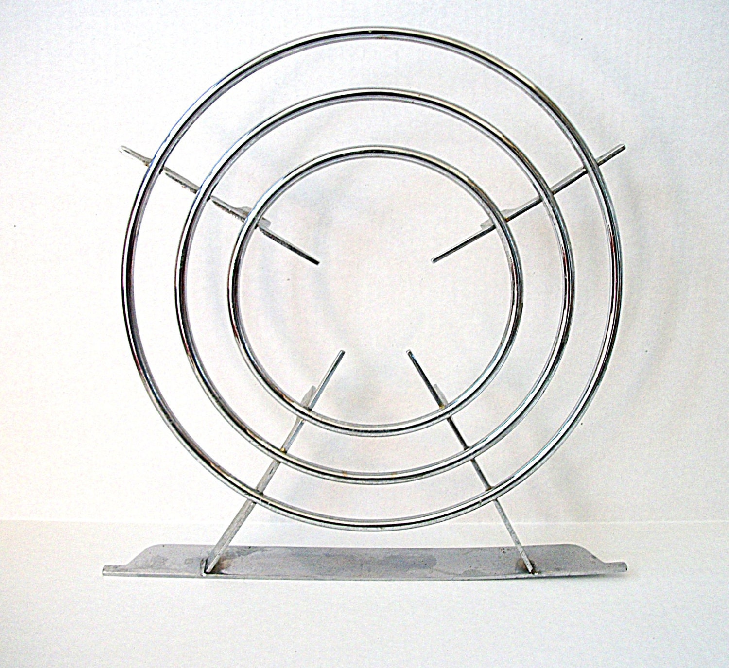 Vintage Chrome Atomic Art Trivet