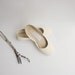 up-cycled soft leather ballet flats. creamy white.