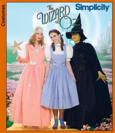 Plus Size Wizard of Oz Costume Sewing Pattern, Dorothy, Glenda, Wicked Witch, Halloween Costume, Simplicity 4136 Size 14 to 22 uncut