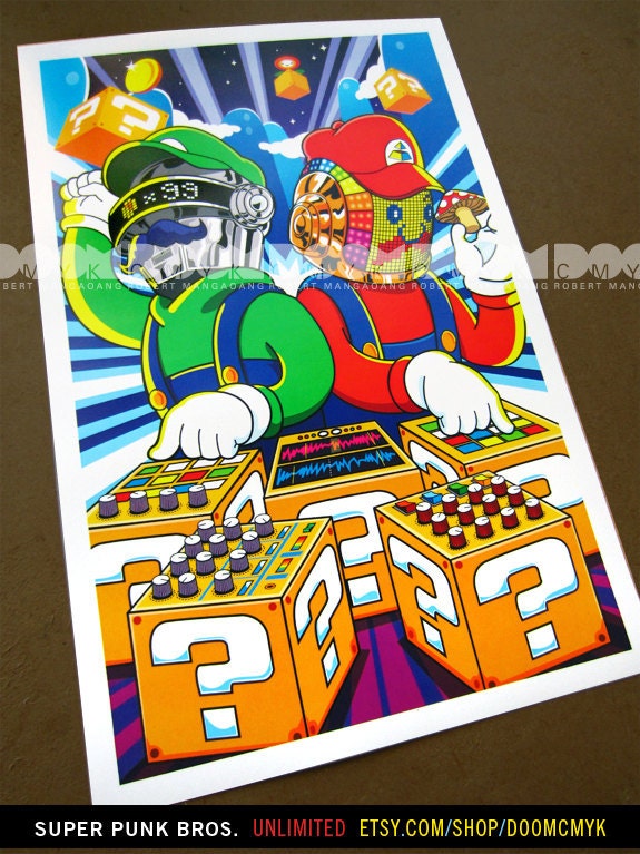Super Punk Bros 11x17 fan art poster
