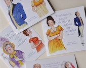 Jane Austen, 'Pride & Prejudice' set of blank greetings cards