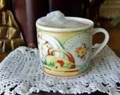 Vintage Demitasse Cup Country Kitchen Motif