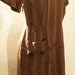 Reduced Vintage 1950s brown stripe sexy secretary hourglass wiggle dress M L rockabilly madmen