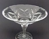 Webb Corbett Tazza / Compote  -  vintage crystal / cut glass comport - truffle dish - home decor - wedding decor