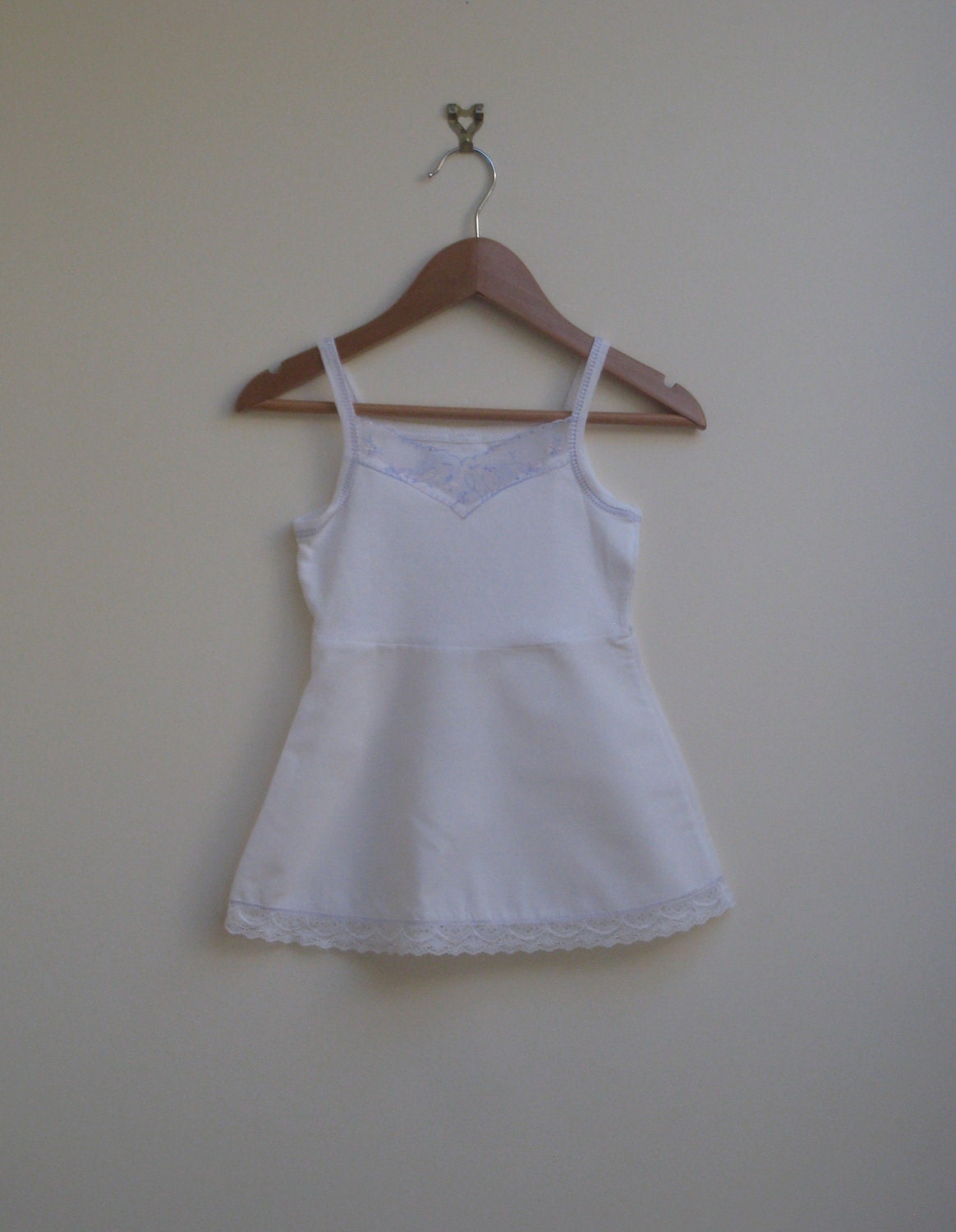 vintage toddler dress, love birds cotton & lace, size 2T