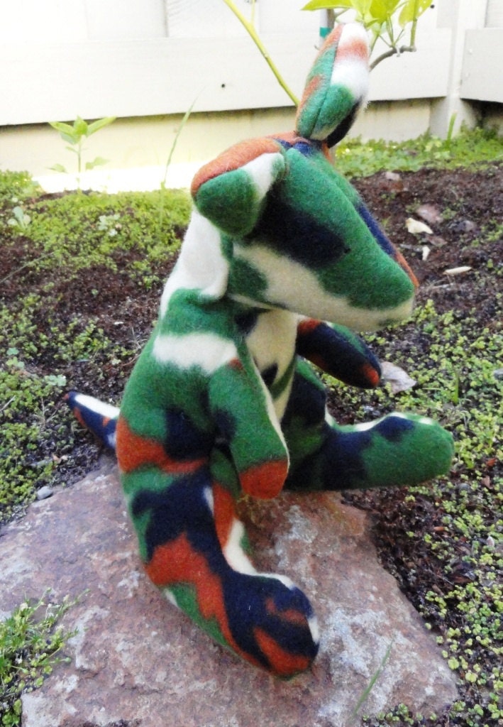 Patton the Kangaroo Soldier - Handmade Stuffed Animal