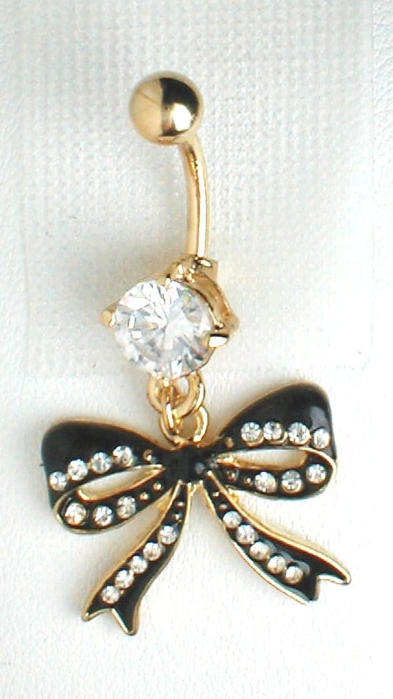 Unique Belly Ring - Betsey Johnson Bow Pendant On Belly Ring