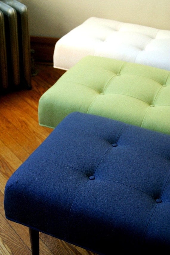 Custom made bench in Knoll upholstery