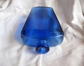 Clearance sale whiskey flask bottle colbalt textured wedge shape canada