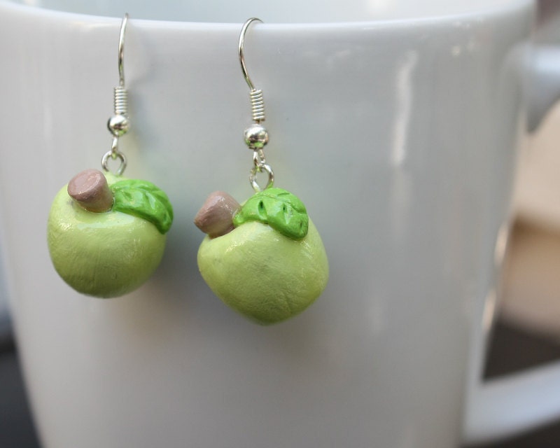 Green Apple Earrings