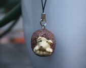 Herbert the Hedgehog cell phone charm