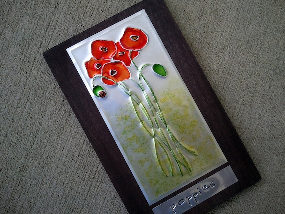 Upcycled Soda Pop Can Poppies Wall Art