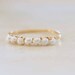 Tiny Freshwater Pearl 14k Gold Stacking Ring