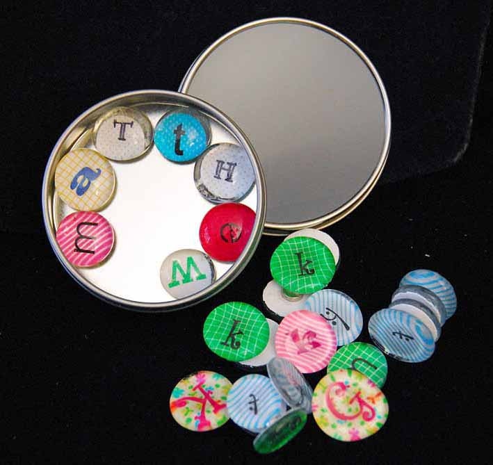 Colorful magnetic letters - .95 cents each - GloryGlassMagnets