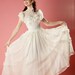 Vintage Wedding Dress 1930s Emma Domb Party Lines Sweetheart Neckline Cupcake Ruffle 1940s