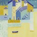 Original Watercolor Painting - Sunny Italian Harbour Coastal Village by Giuliana Lazzerini