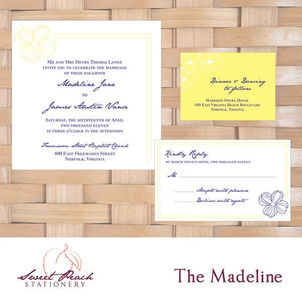 Dogwood Flower Invitation - The Madeline Suite