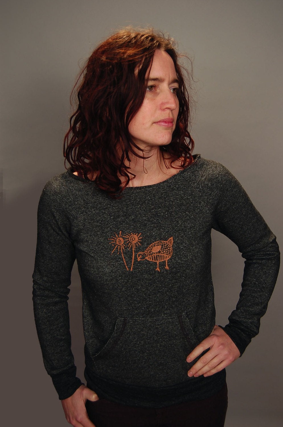 pecking away Chicken Sweatshirt, Chicken Sweater, Yoga Pullover, S,M,L,XL
