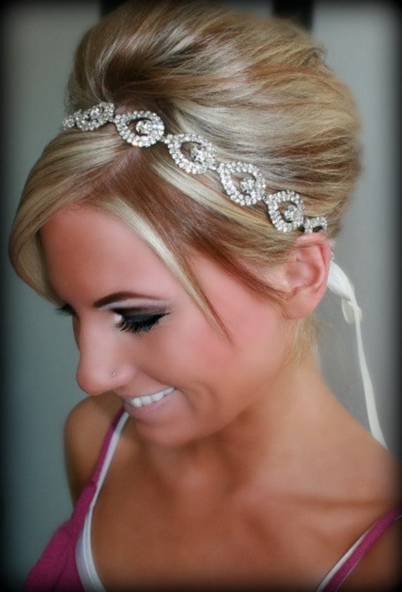 Bridal Headband, Bridal Head Piece, ELSIE, Rhinestone Headband, Wedding Headband, Bridal Hair Piece, Bridal Headpiece, Rhinestone