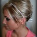 Bridal headband, ribbon hair piece, single row rhinestone hair piece, accesories, bridal, wedding