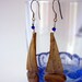 driftwood sailboat earrings with genuine parchment