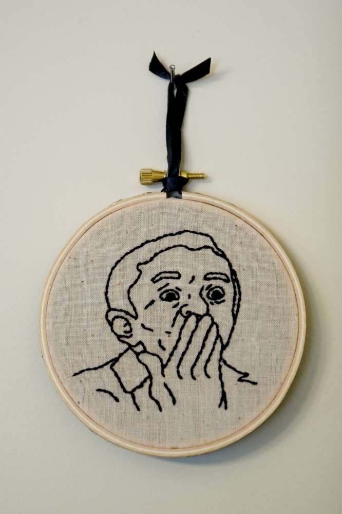 Twin Peaks The Man From Another Place Embroidered Wall Art.
