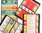 80s Blank Notecards Set of 4 with Matching Embellished Envelopes