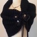 Wedding Shawl / Bride Bolero /Black Bolero / Shrug /Black Shawl with Flowers / Winter Wedding / Made To Order