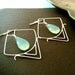 Chalcedony Earrings, Sterling silver earrings, metalwork jewelry, blue stone earrings