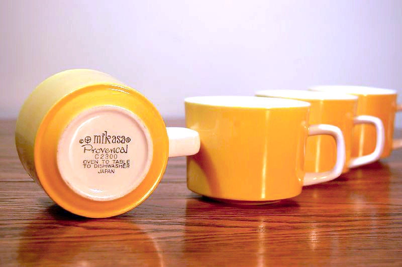 Vintage Mikasa Coffee Cups and Saucer Provencal Pattern