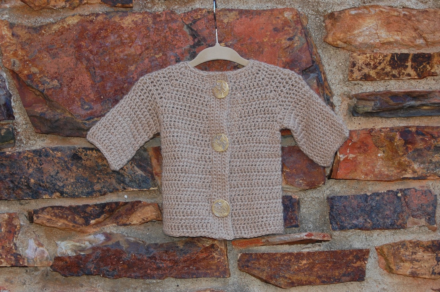 Undyed Alpaca Baby Sweater