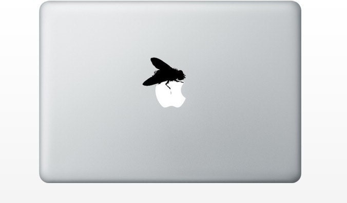 The Fly insect bug laptop DECAL- macbook iPad computer- Gadget Art / Accessory - weird Geek Chic perfect gift