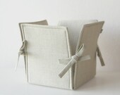 Organizer basket Linen storage bin by Lovely Home Idea