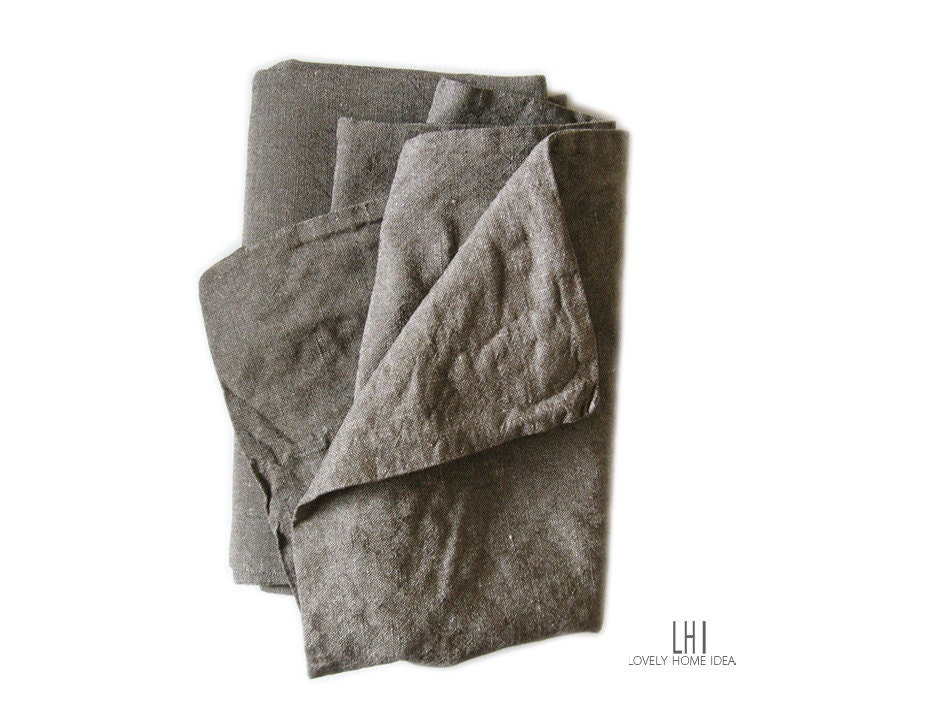 Linen towel by Lovely Home Idea. Double sided with two modern loops.