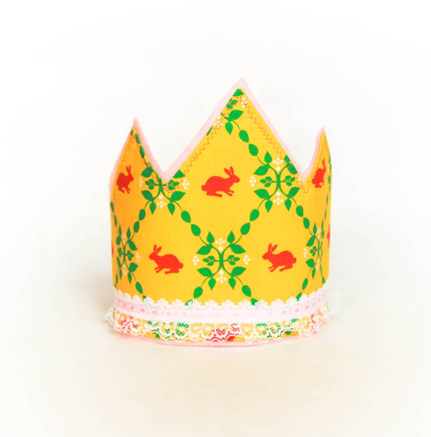 Birthday Party Crown, Princess Costume, Dress Up Accessory, Organic Yellow Fabric, Photo Prop Il_170x135