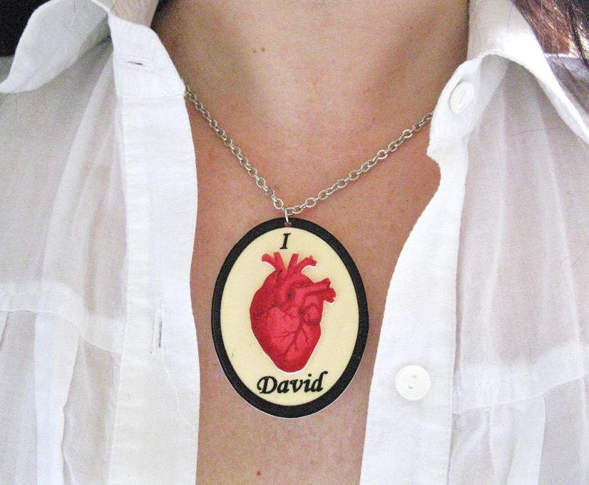 Personalized Jewelry Gift Geekery Nerdy Anatomical Red Heart Necklace Customized