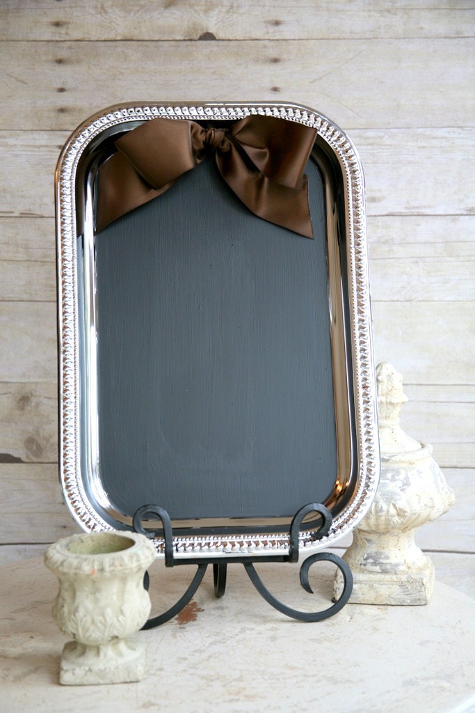 Teachers gift or wedding gift Chalkboard and Magneticboard comes with a free piece of chalk.