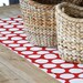 Red and White Table Runner: Red with White Dots Fabric Table Runner - FREE US SHIPPING