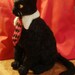 Custom Sculpture of your Little Dog or Cat Baby - Shorthair Black Cat with Tie Sculpture