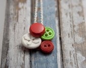 Christmas Necklace - made with christmas buttons - great accessory for the holidays