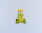 Instant Download - PDF Crochet Pattern PHOTOTUTORIAL (61 pictures) - Frog Prince Applique