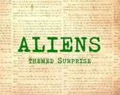 Aliens, Themed Surprise Package - Itty Bitty Teeny Tiny Gift  -  UFOs, Outer Space