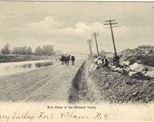 Amazing Antique Postcard Erie Canal in Mohawk Valley from early 1900s