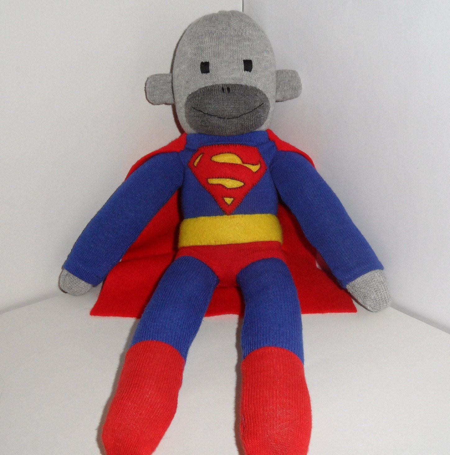 Superman the Sock Monkey - Made to Order
