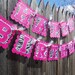 HAPPY BIRTHDAY BANNER in Zebra and Hot Pink - Customize Your Way