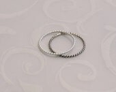 Stack Silver Ring,Twisted Wire Ring, Thin Ring, Knuckle Ring, Delicate Silver Twist Ring, Shiny or Oxidized, (2) Two Stacking Ring Stacker
