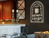 Personalized Tavern, Good times - Vinyl Wall Art - FREE Shipping - Fun Bar Wall Decal