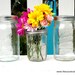Mason Jar Flower Vases With Frog Lids - Set of 3